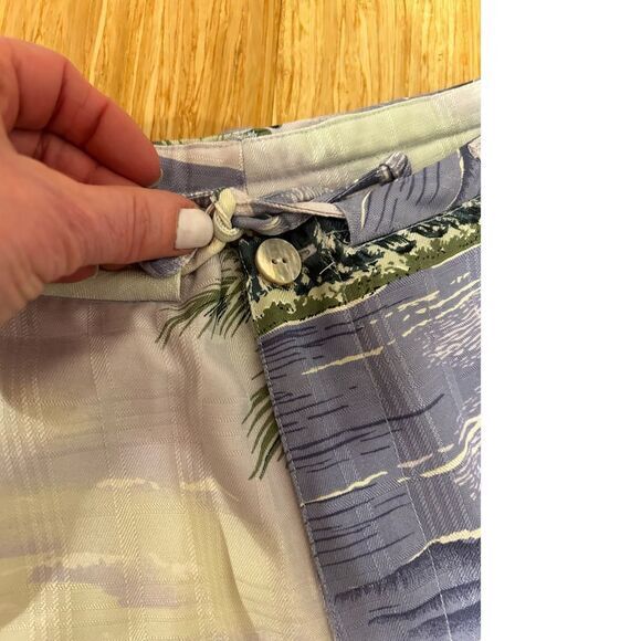 Tommy Bahama small silk cropped novelty pants pockets Lagen beach resort sail - Picture 4 of 7